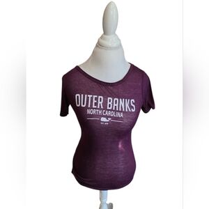 💜 Outer Banks Graphic Women's Top - Purple Sz M